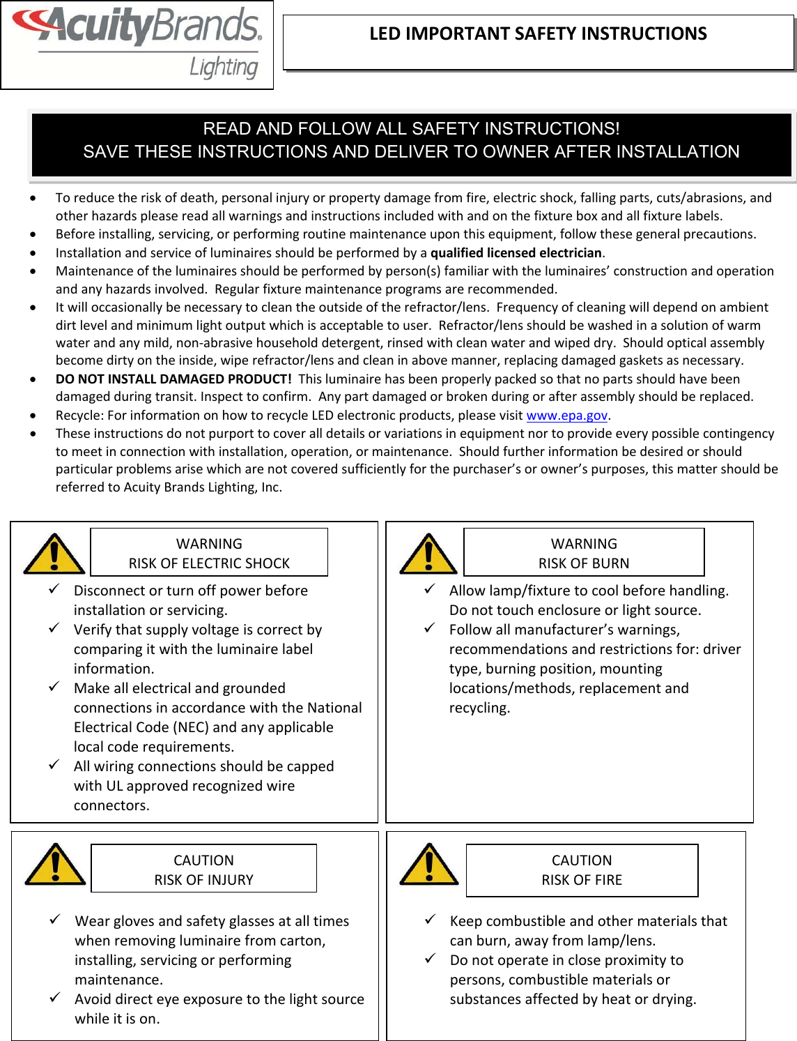Page 1 of 6 - U219855  Installation Directions