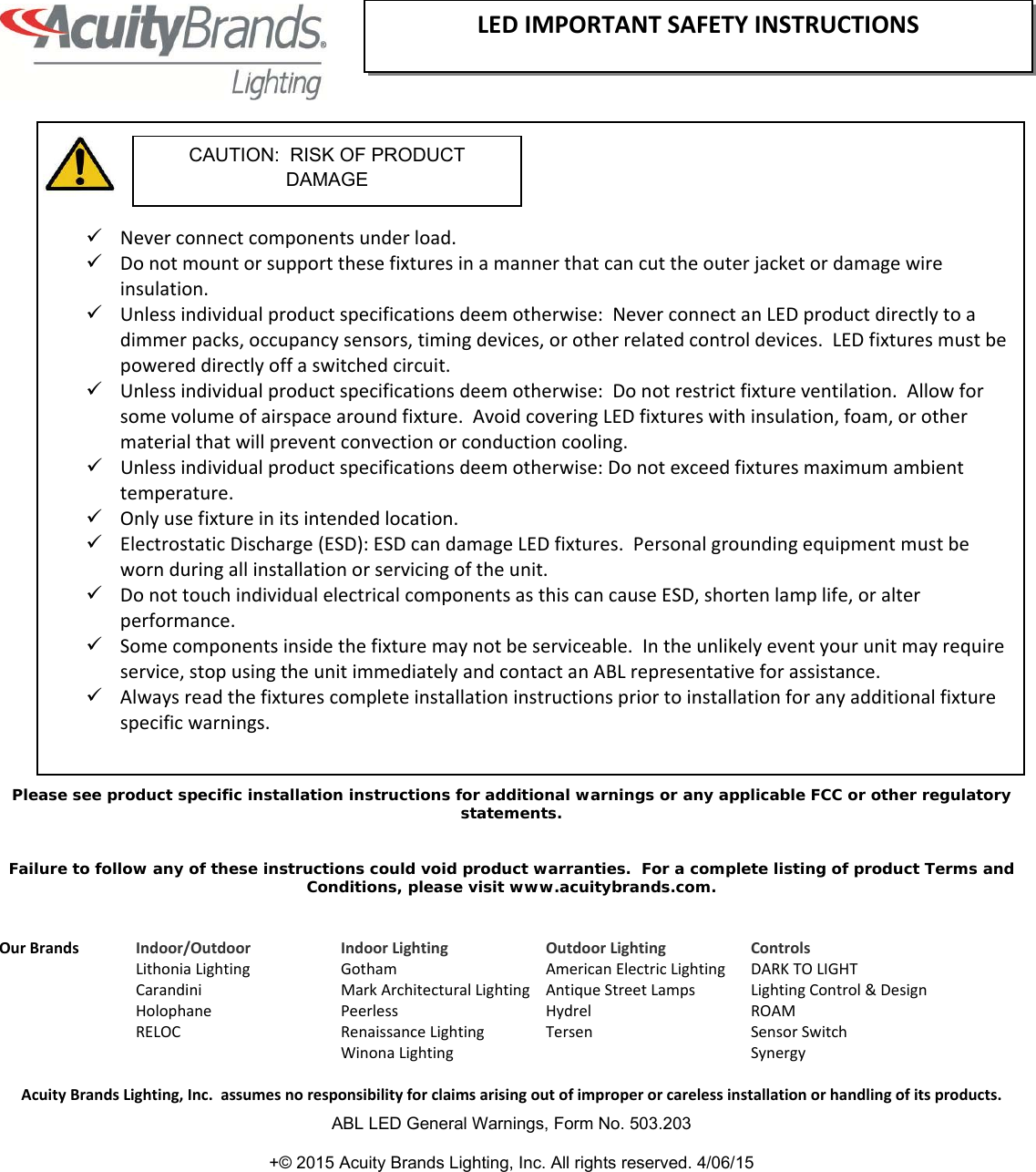 Page 2 of 6 - U219855  Installation Directions