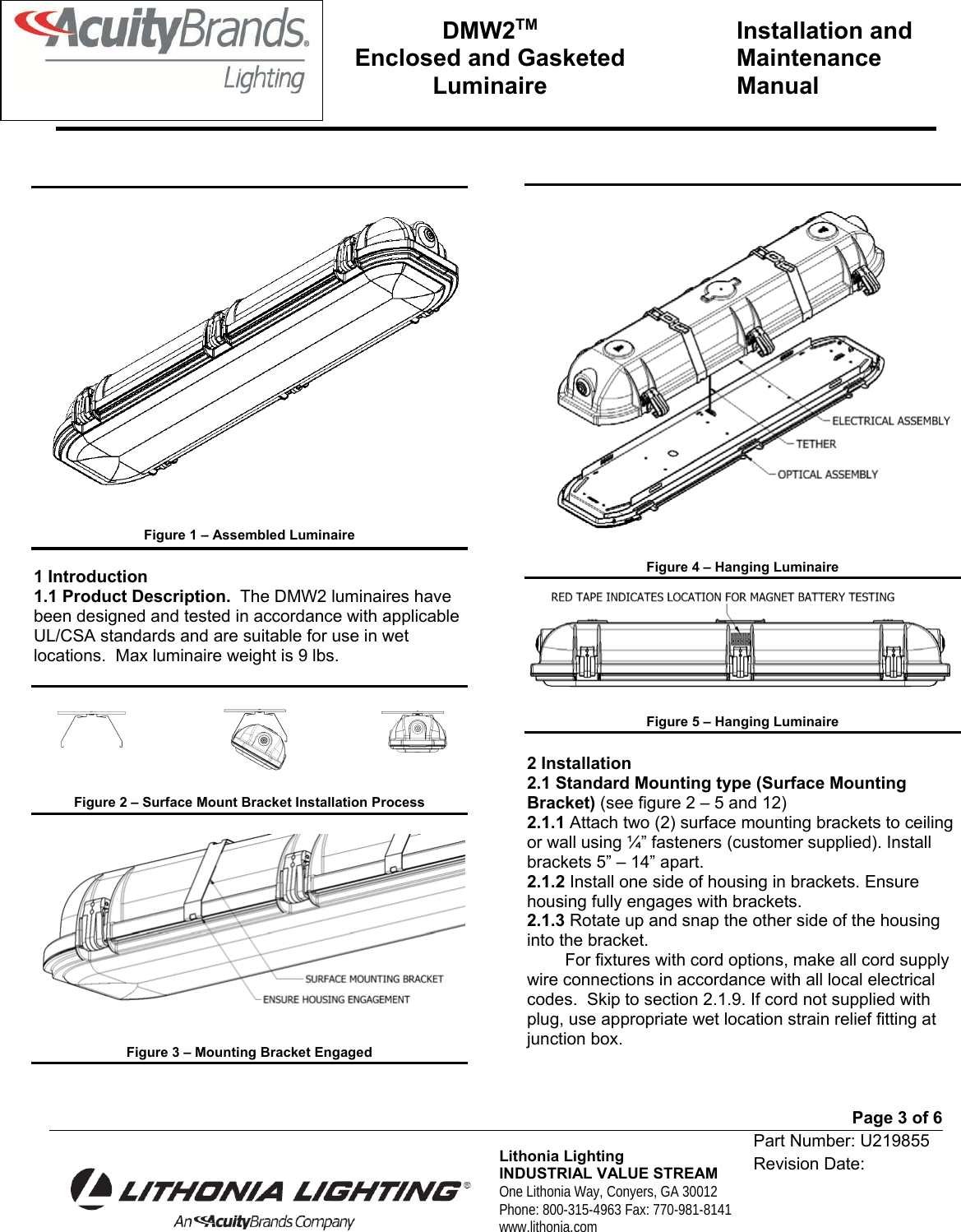 Page 3 of 6 - U219855  Installation Directions