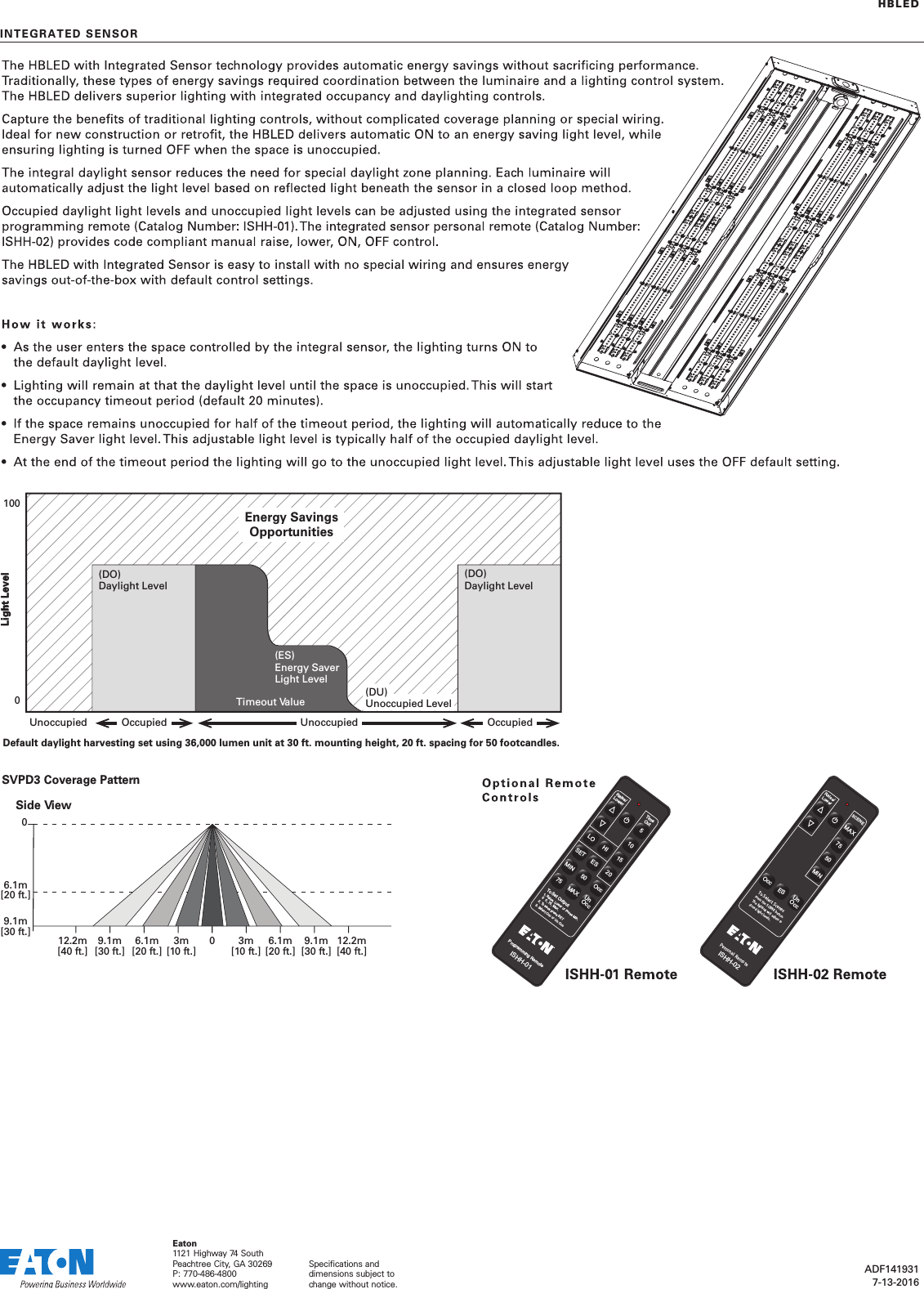 Page 5 of 5 - Metalux HB LED High Bay Efficiency Luminaire Specification Sheet  1000273704-Catalog