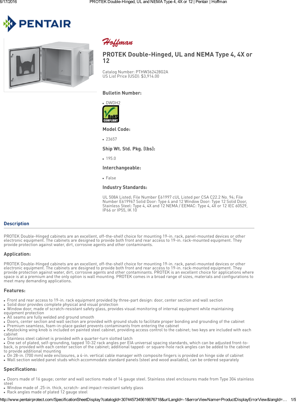 Page 1 of 5 - Product Detail Manual