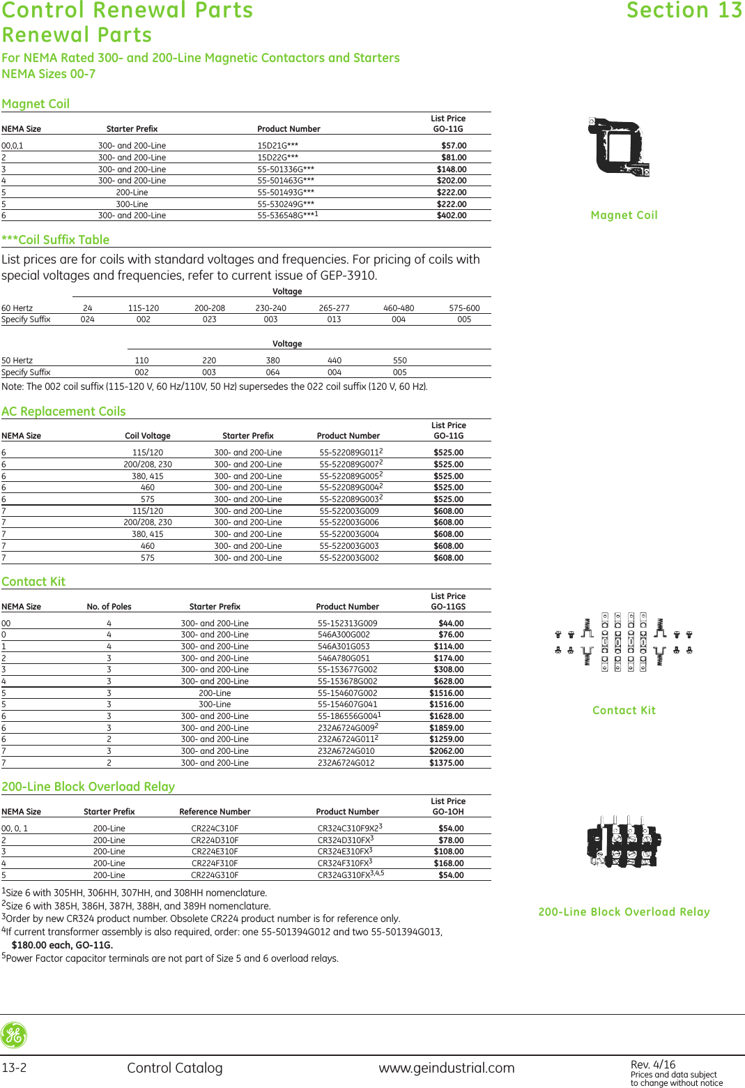 Page 2 of 8 - GE Control Catalog - Section 14  Brochure