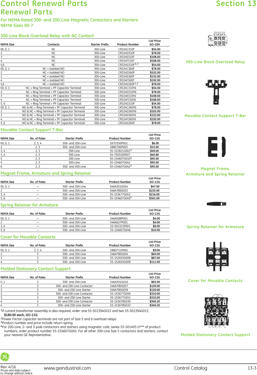 Page 3 of 8 - GE Control Catalog - Section 14  Brochure