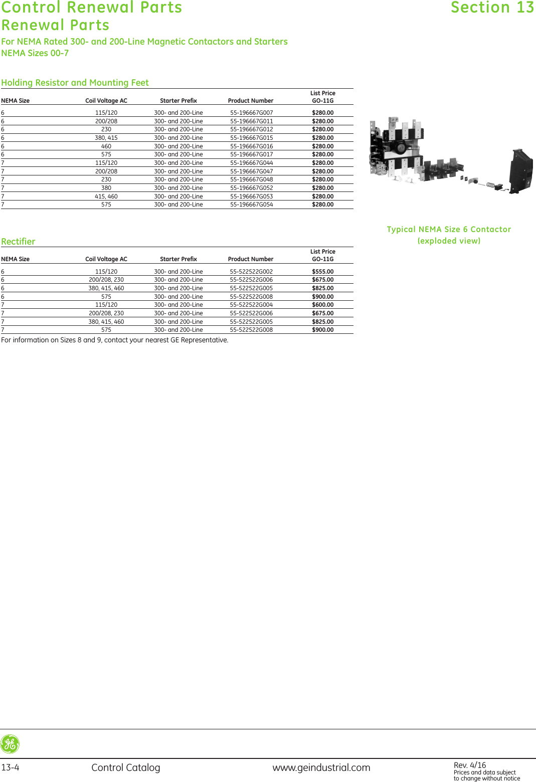 Page 4 of 8 - GE Control Catalog - Section 14  Brochure