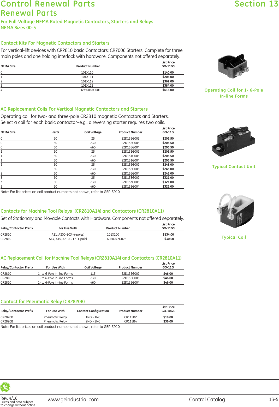 Page 5 of 8 - GE Control Catalog - Section 14  Brochure