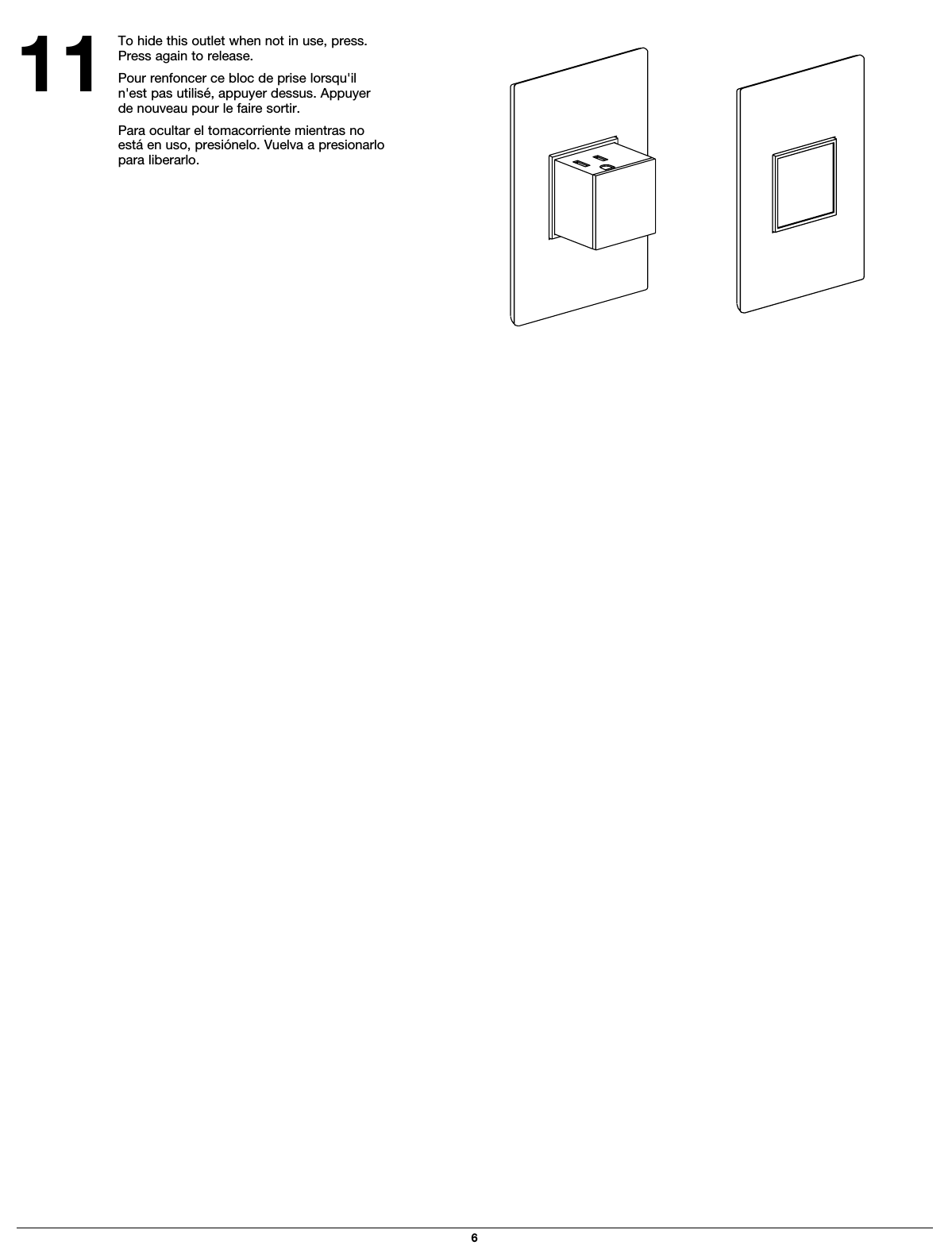 Page 6 of 8 - Adorne Single Gang Pop Out Outlet Installation Instructions  Directions