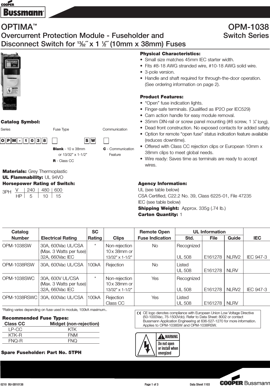 Page 1 of 3 - OPM-1038 S 2-8-10  Brochure