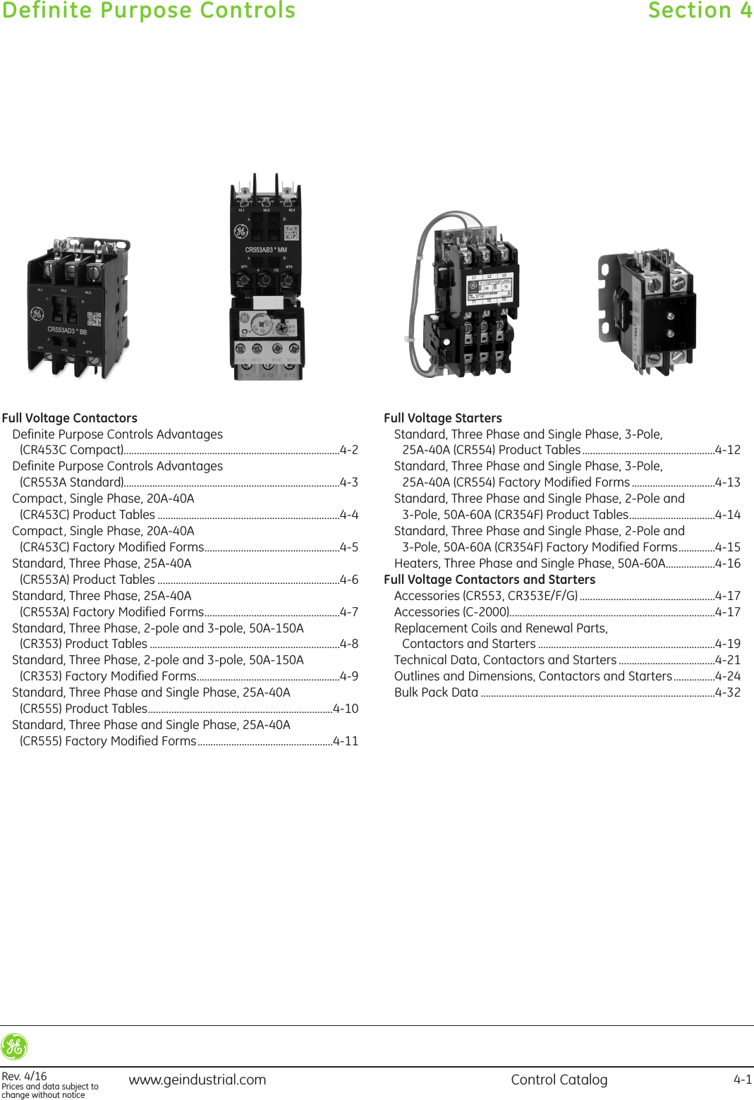 GE Control Catalog Section 4 1000327560