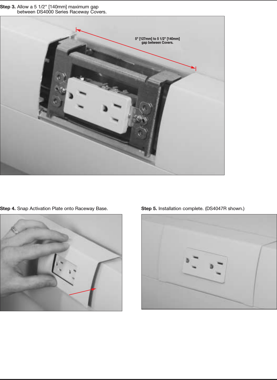 DS4000 Forward Facing Activation Plates Installation Instructions