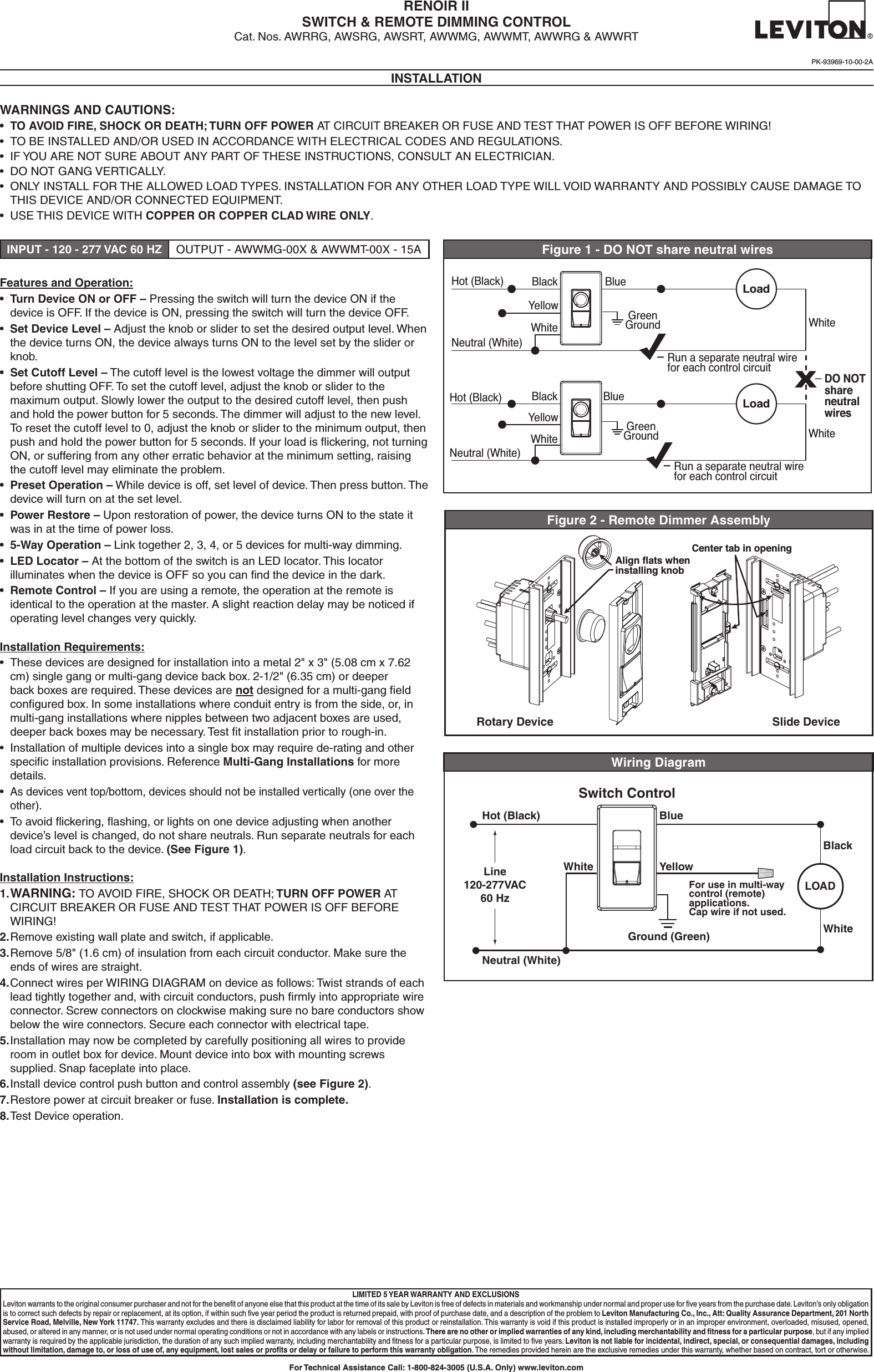 Page 1 of 2 - Installation Directions