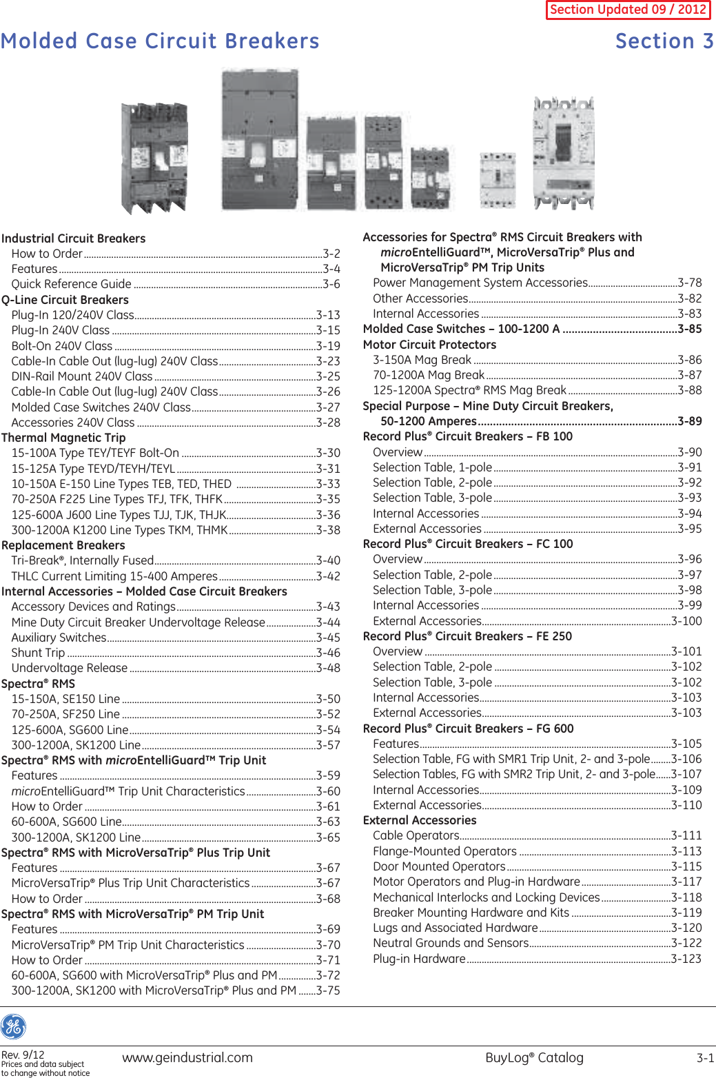 GE BuyLog — Section 3 Brochure