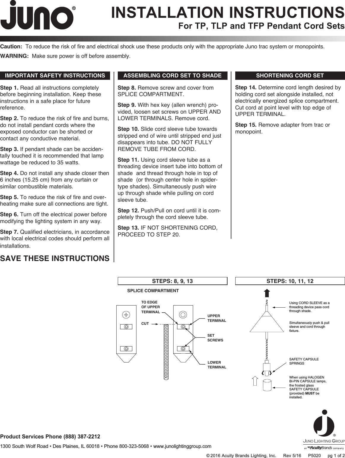 Page 1 of 2 - Installation Directions