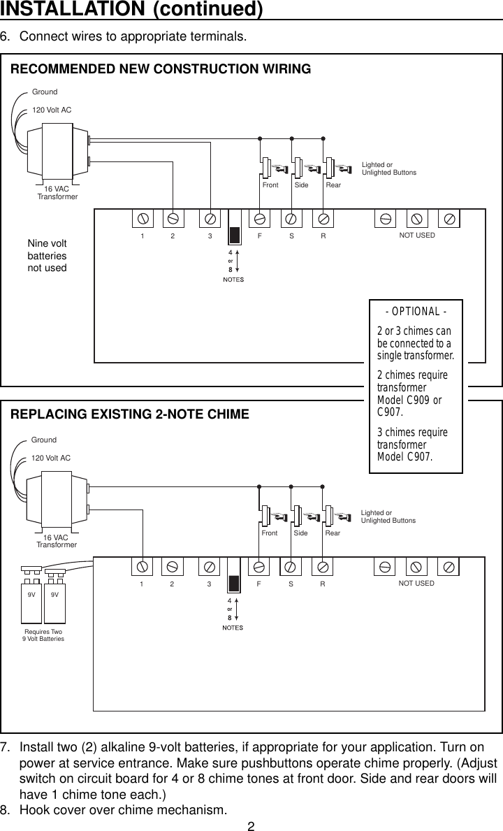 Page 2 of 4 - 99523565.p65  Installation Directions