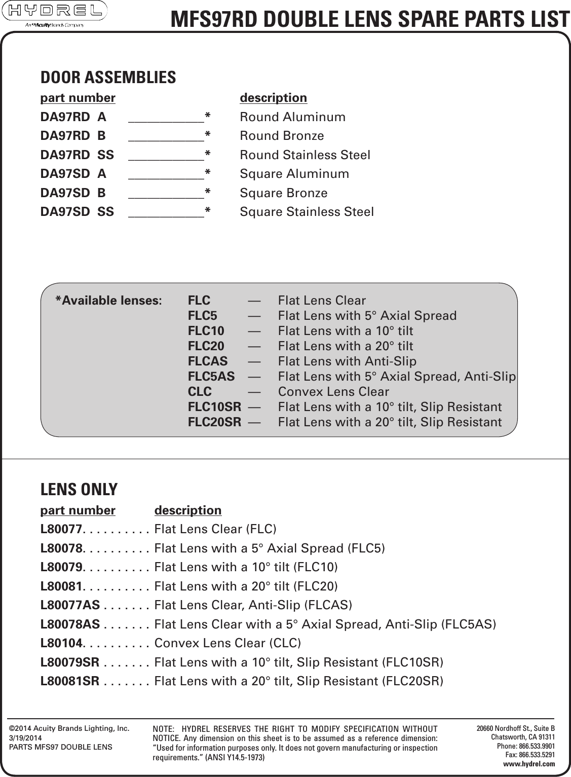 Page 2 of 2 - Product Detail Manual 