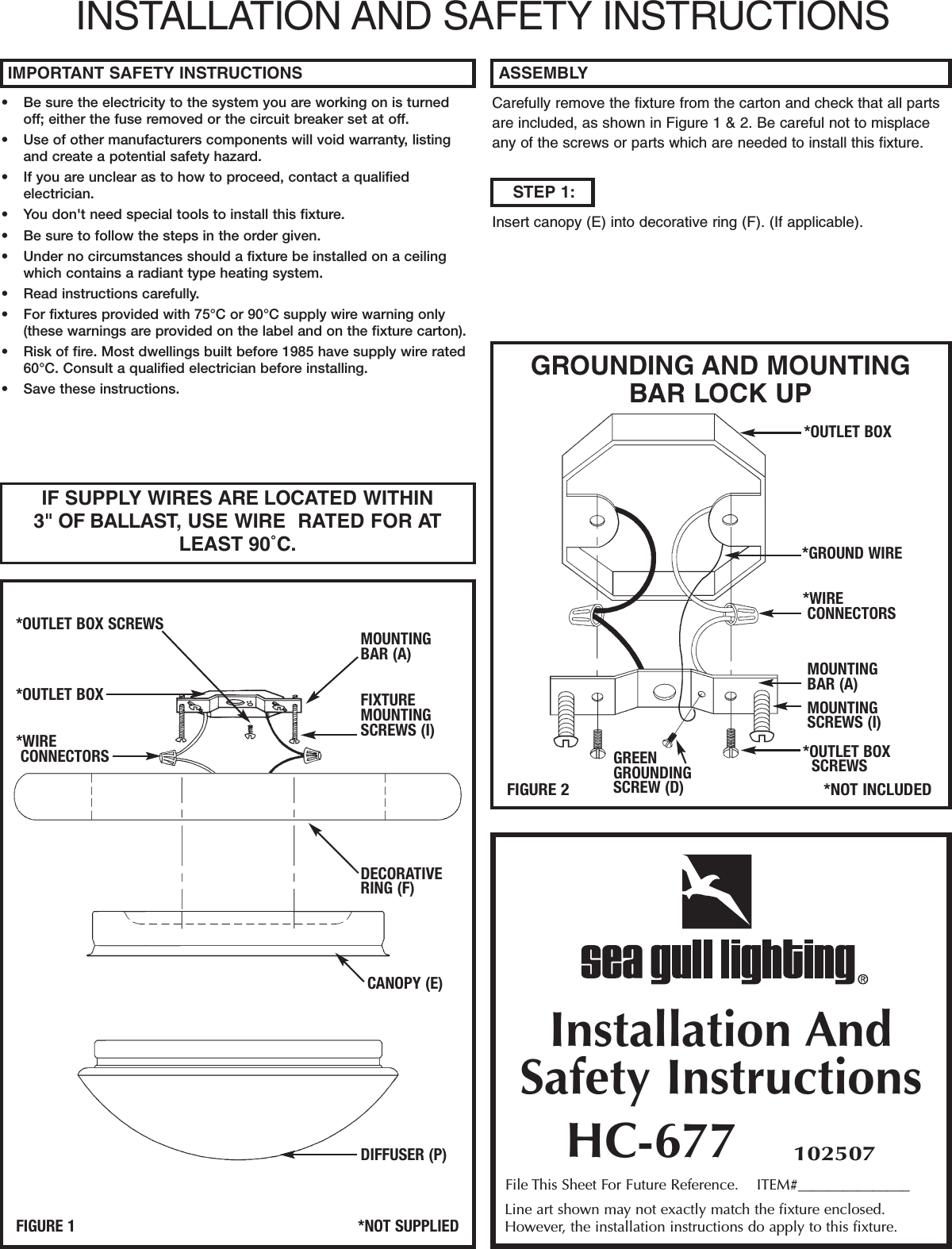 Page 1 of 2 - Installation Directions