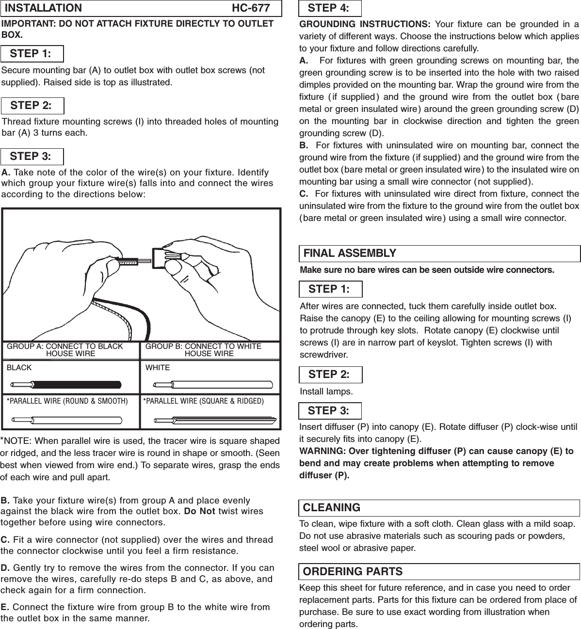 Page 2 of 2 - Installation Directions