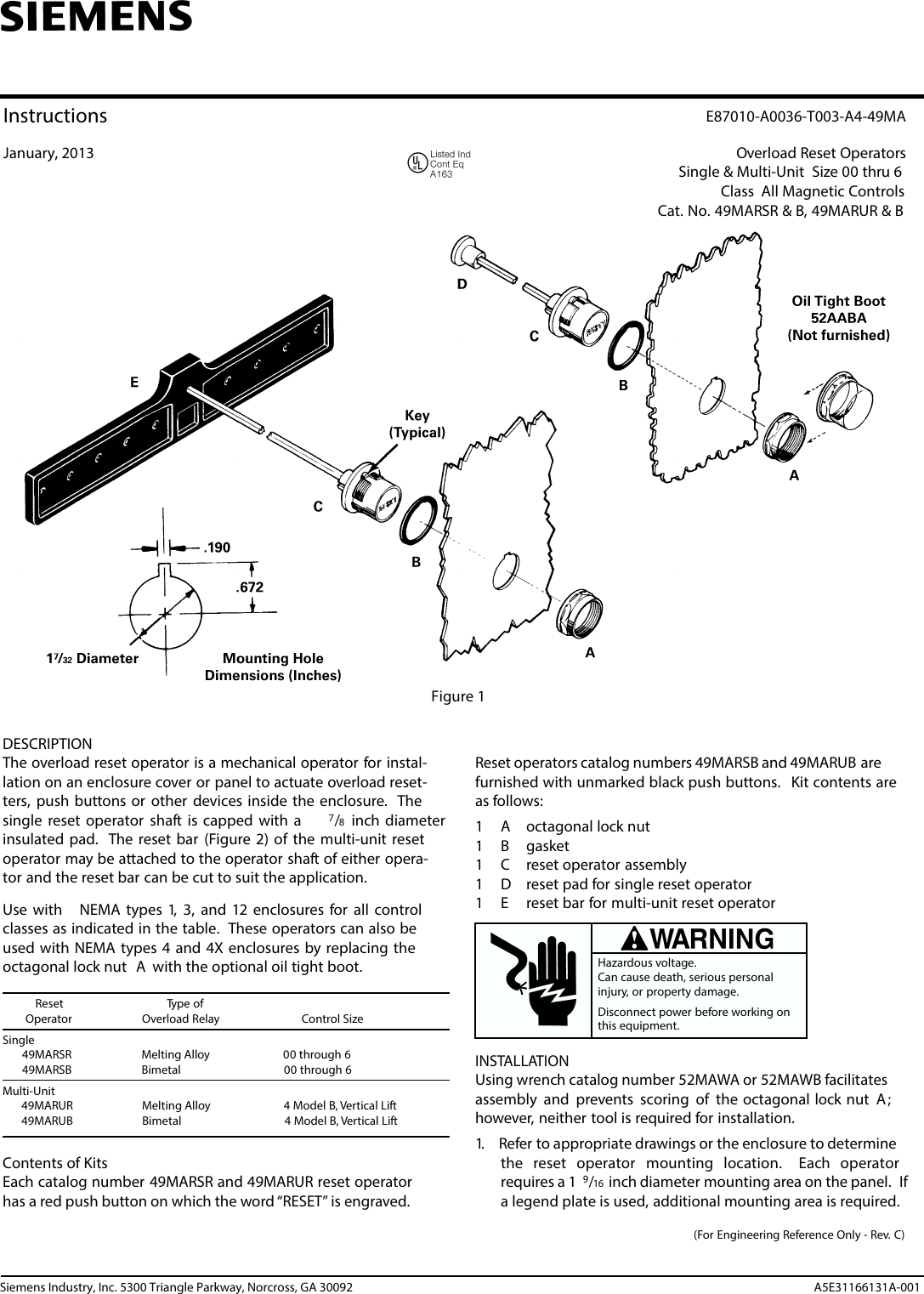 Page 1 of 2 - E87010-A0036-T003-A4-49MA_page2  Installation Directions