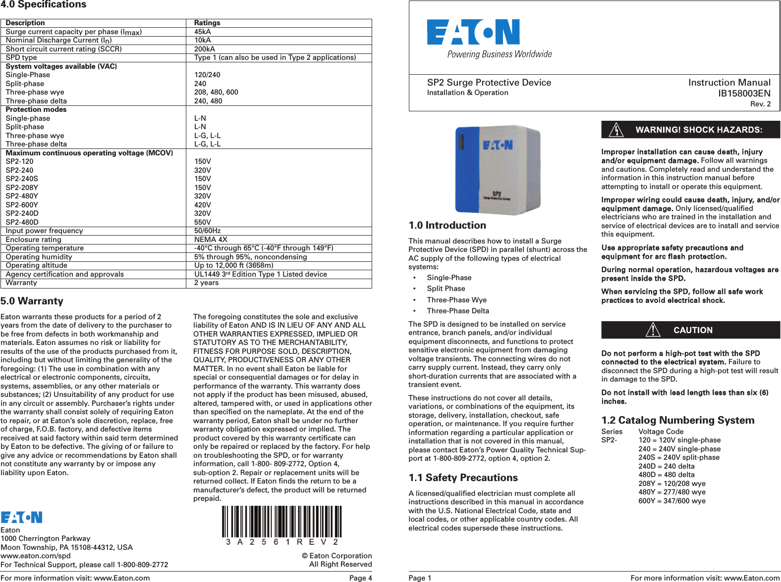 Page 1 of 2 - Installation Directions