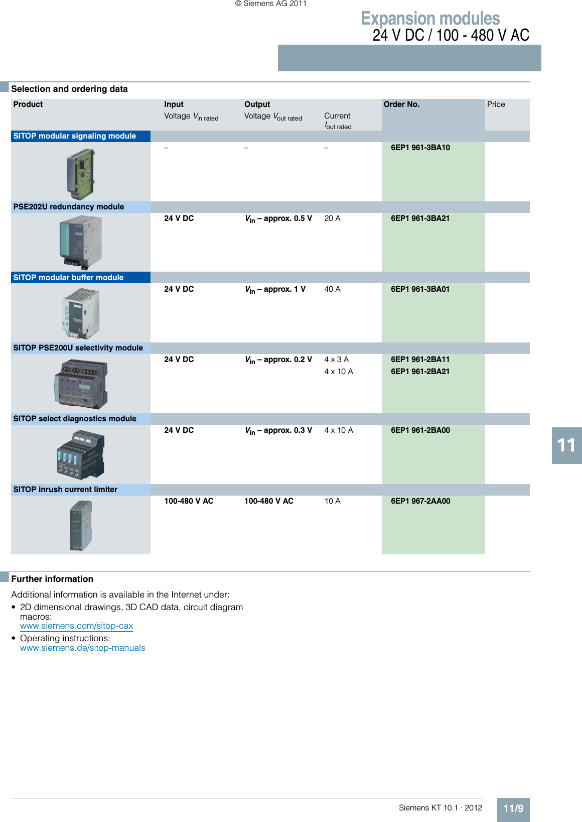 Page 9 of 10 - Catalog_KT10_1_2012 English  1000407419-Catalog