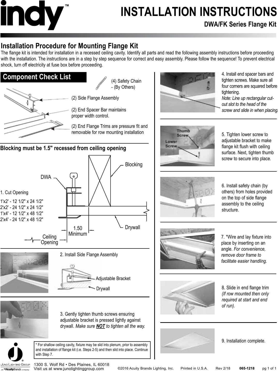 Page 1 of 1 - Installation Directions