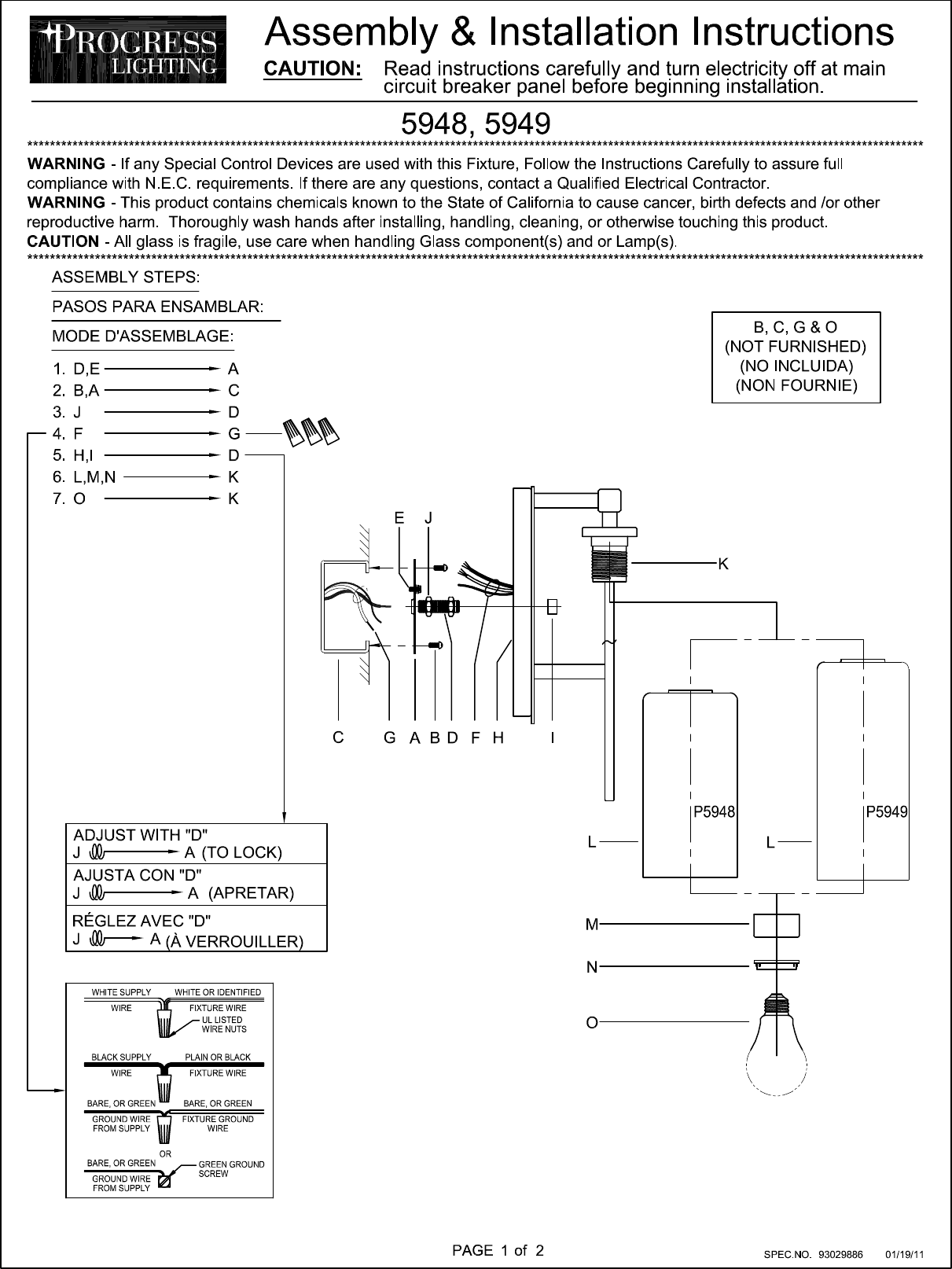 Page 1 of 2 - 93029886_C  Installation Directions