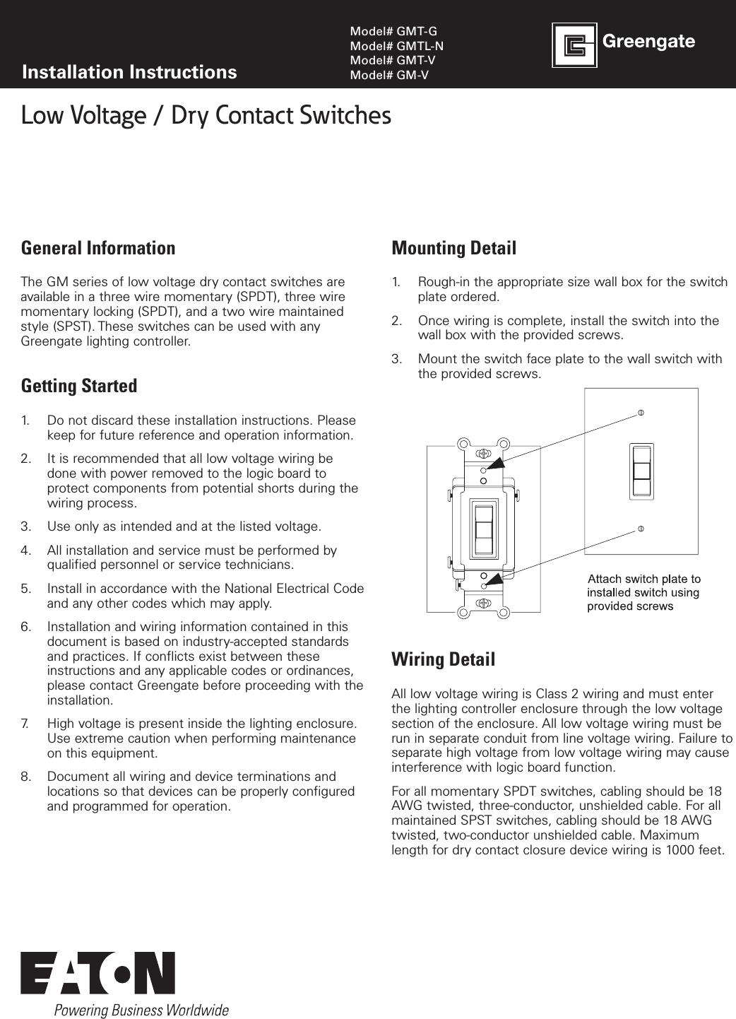 Page 1 of 3 - Installation Directions