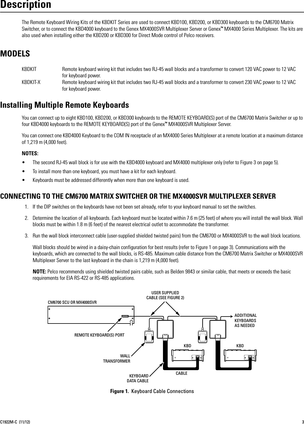 Page 3 of 8 - KBDKIT Remote Keyboard Wiring Kit  Installation Directions