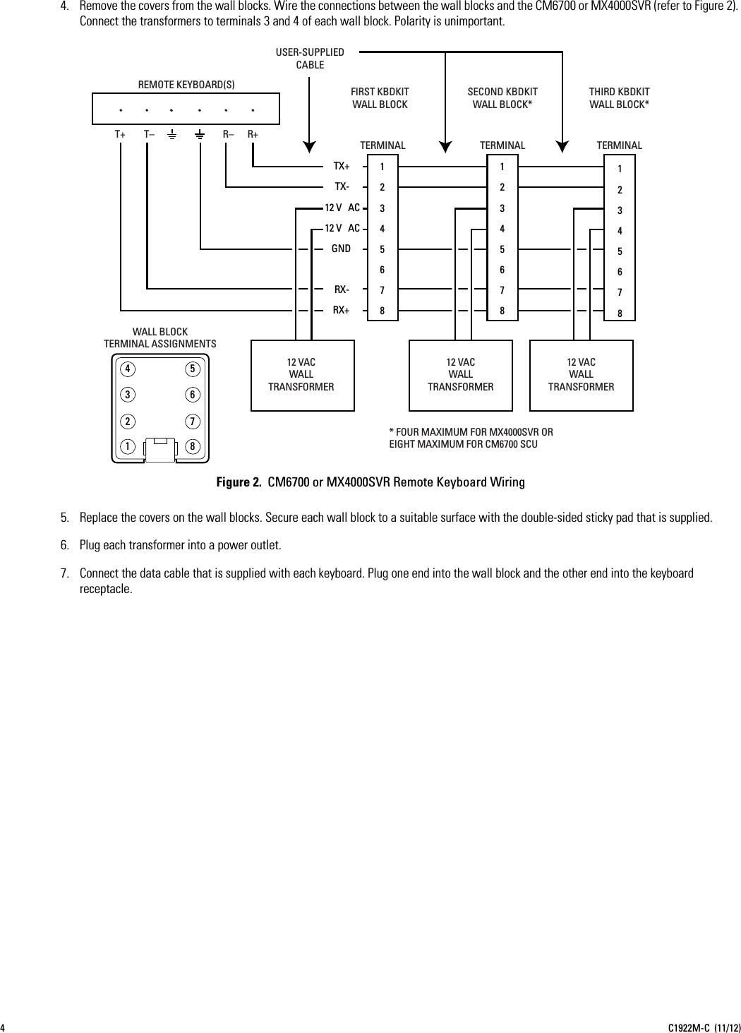 Page 4 of 8 - KBDKIT Remote Keyboard Wiring Kit  Installation Directions
