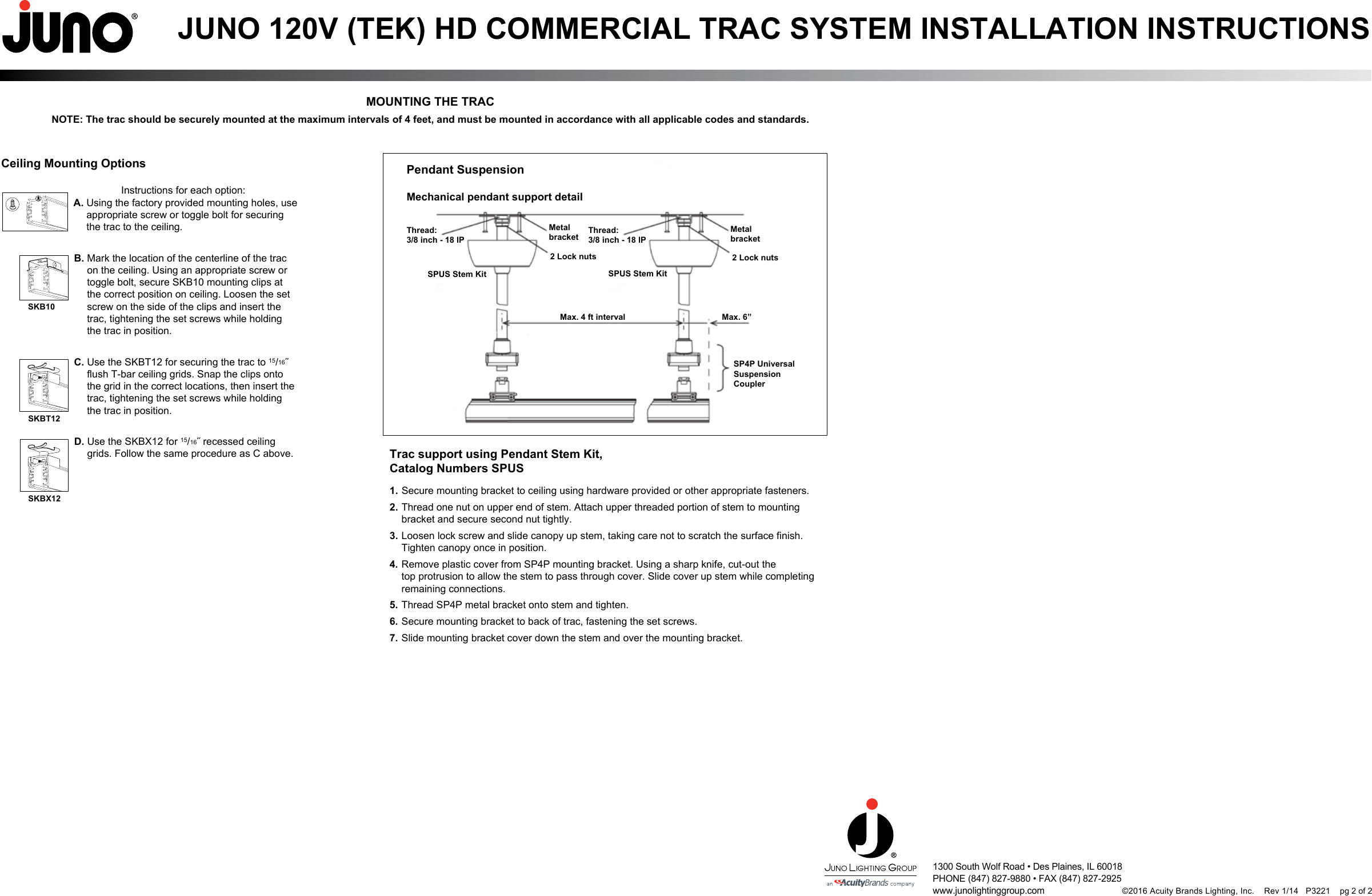 Page 2 of 2 - Installation Directions