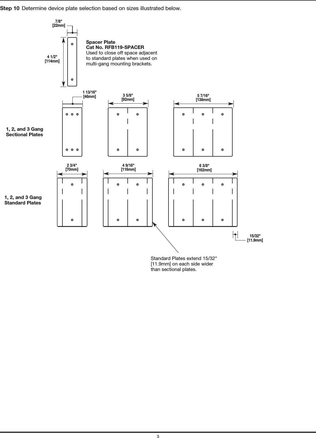Page 3 of 8 - RFB119 Series Floor Box Installation Instructions  Directions