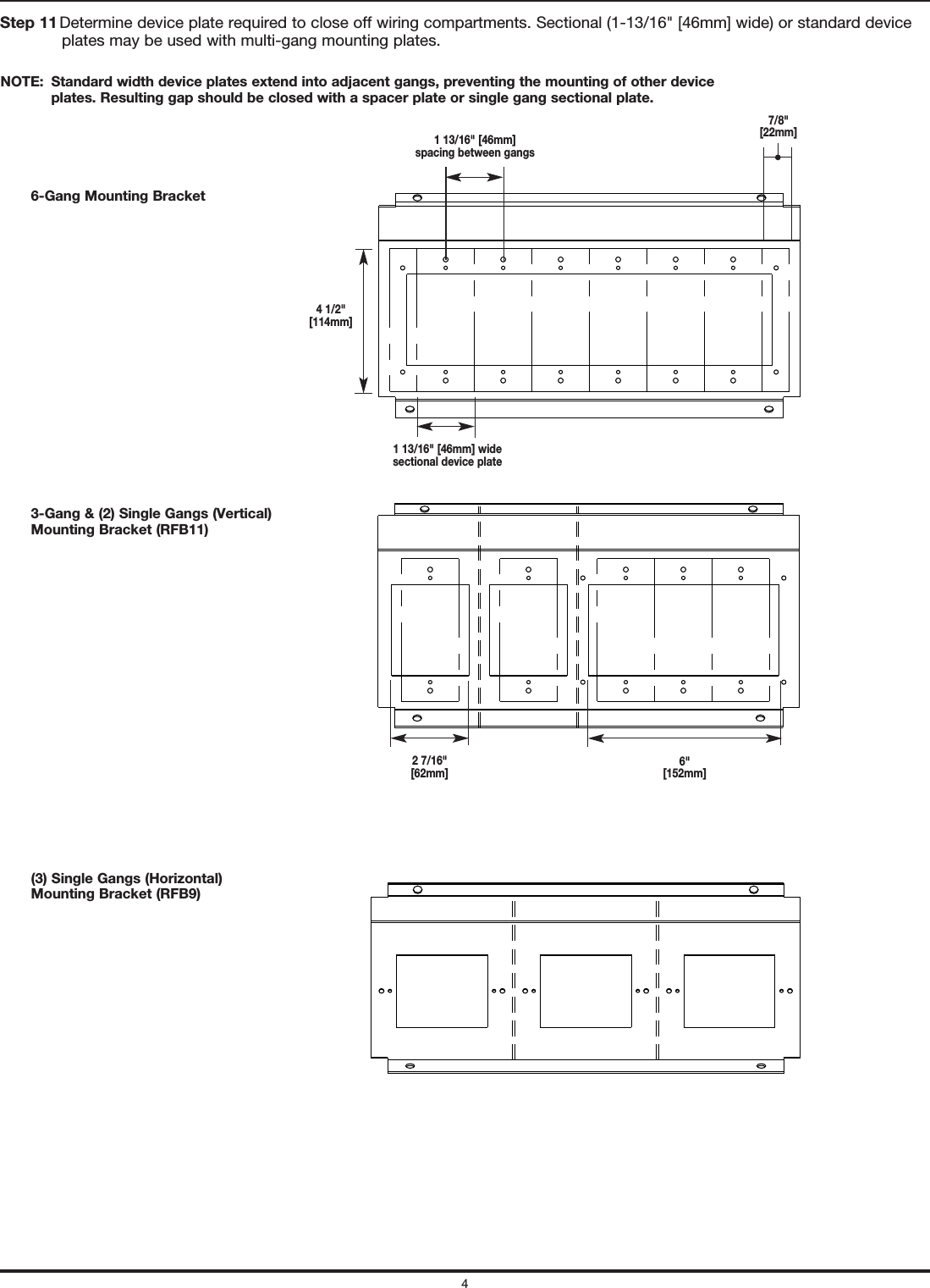 Page 4 of 8 - RFB119 Series Floor Box Installation Instructions  Directions