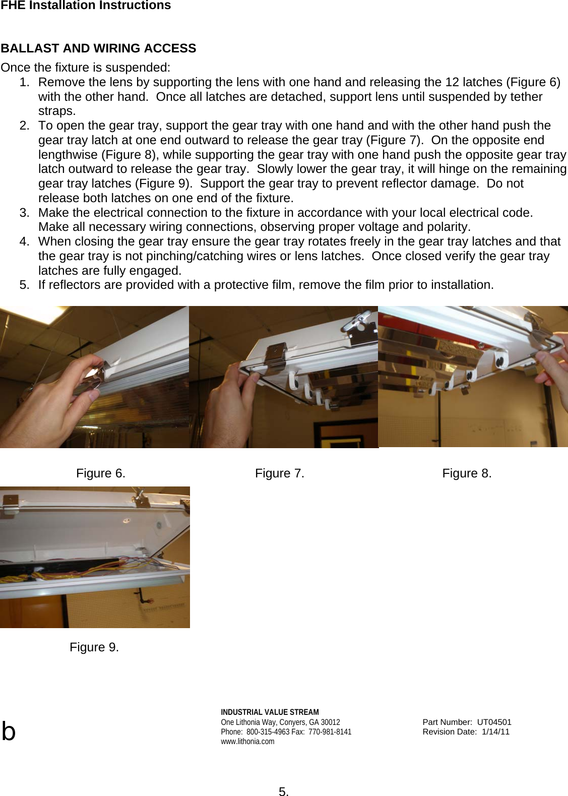 Page 5 of 5 - Installation Instructions  Directions