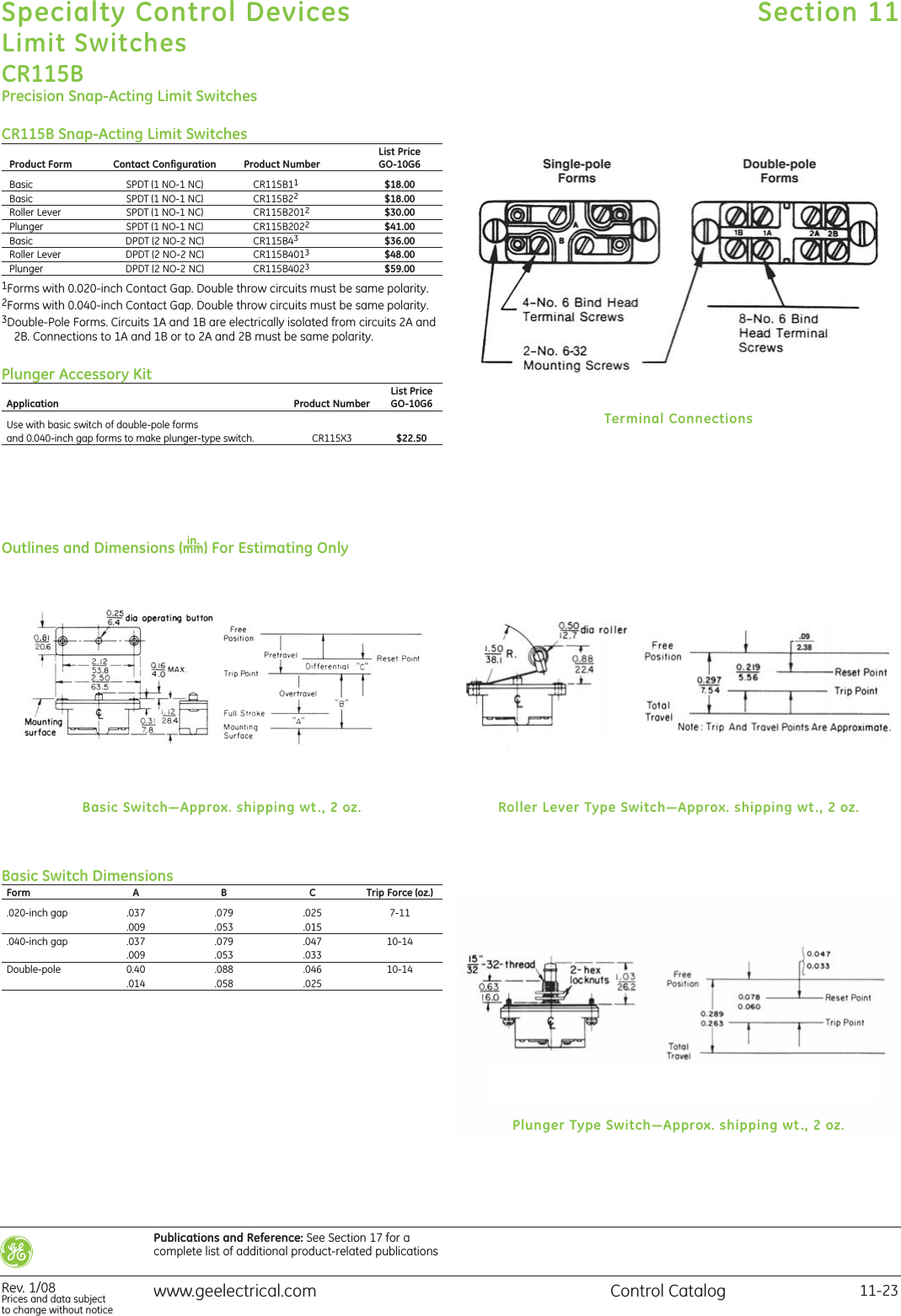 Page 2 of 2 - GE Control Catalog - Section 11  Brochure