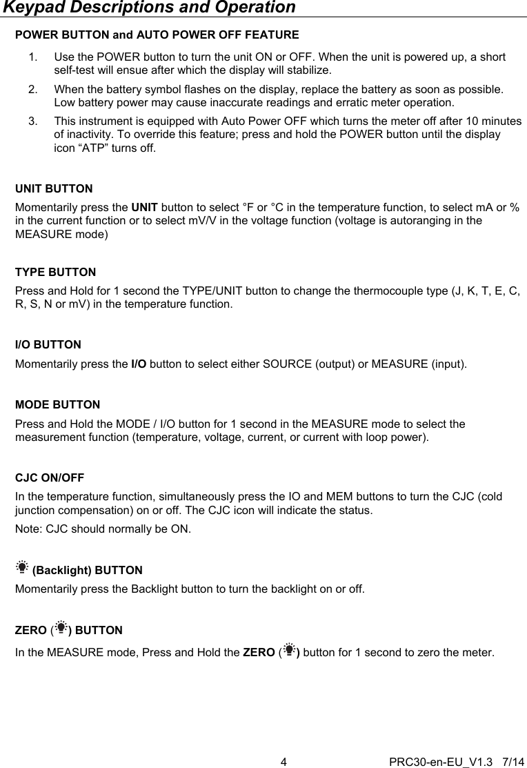 Page 4 of 11 - PRC30-en-EU_V1.3  Installation Directions