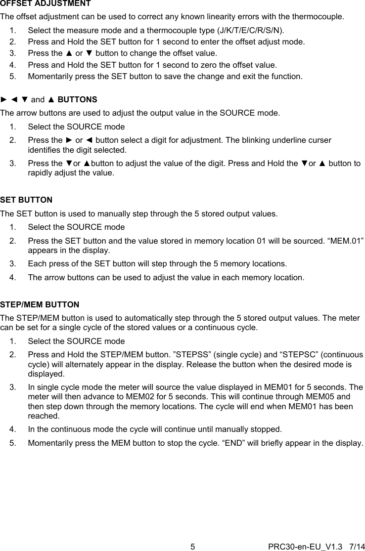 Page 5 of 11 - PRC30-en-EU_V1.3  Installation Directions