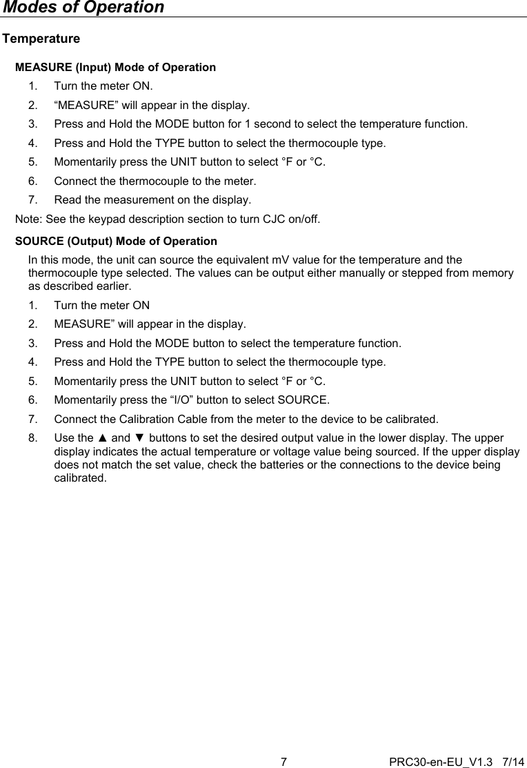 Page 7 of 11 - PRC30-en-EU_V1.3  Installation Directions