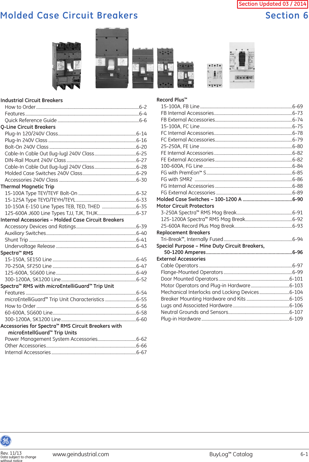 GE BuyLog — Section 6 1000470640 Catalog