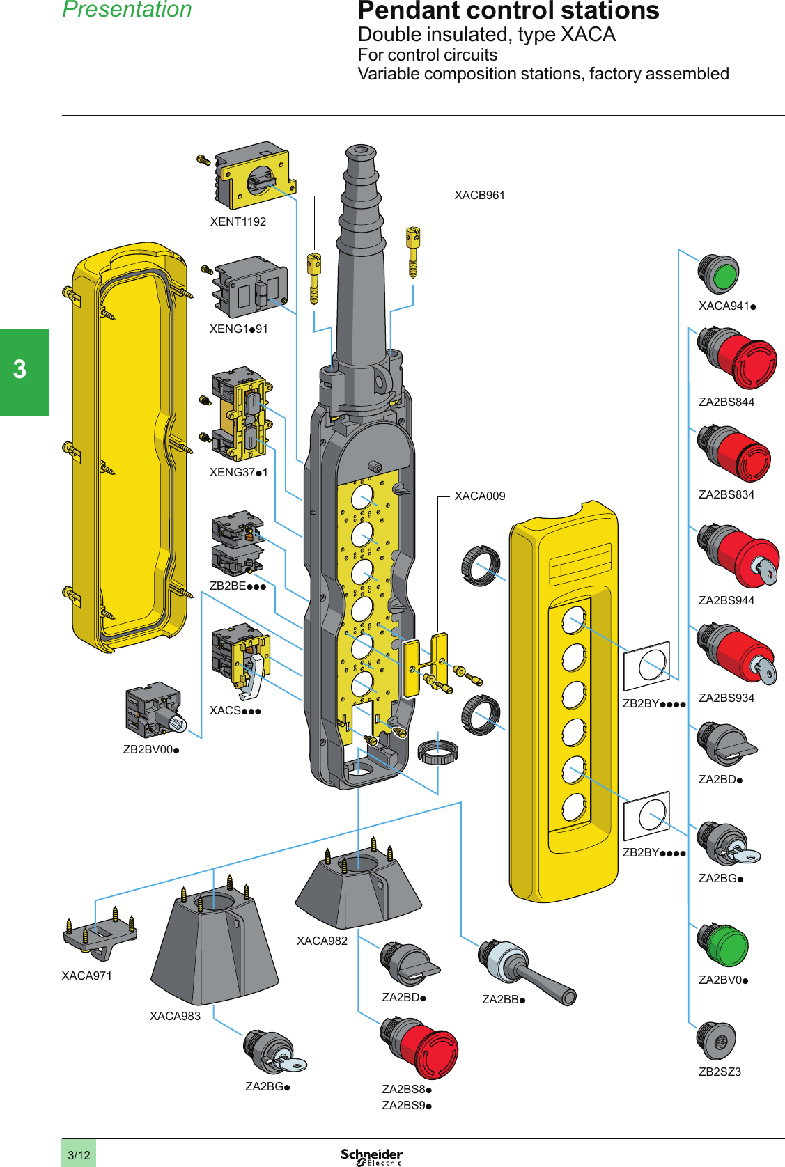 Пульт управления кран балкой 6 кнопок Schneider Electric