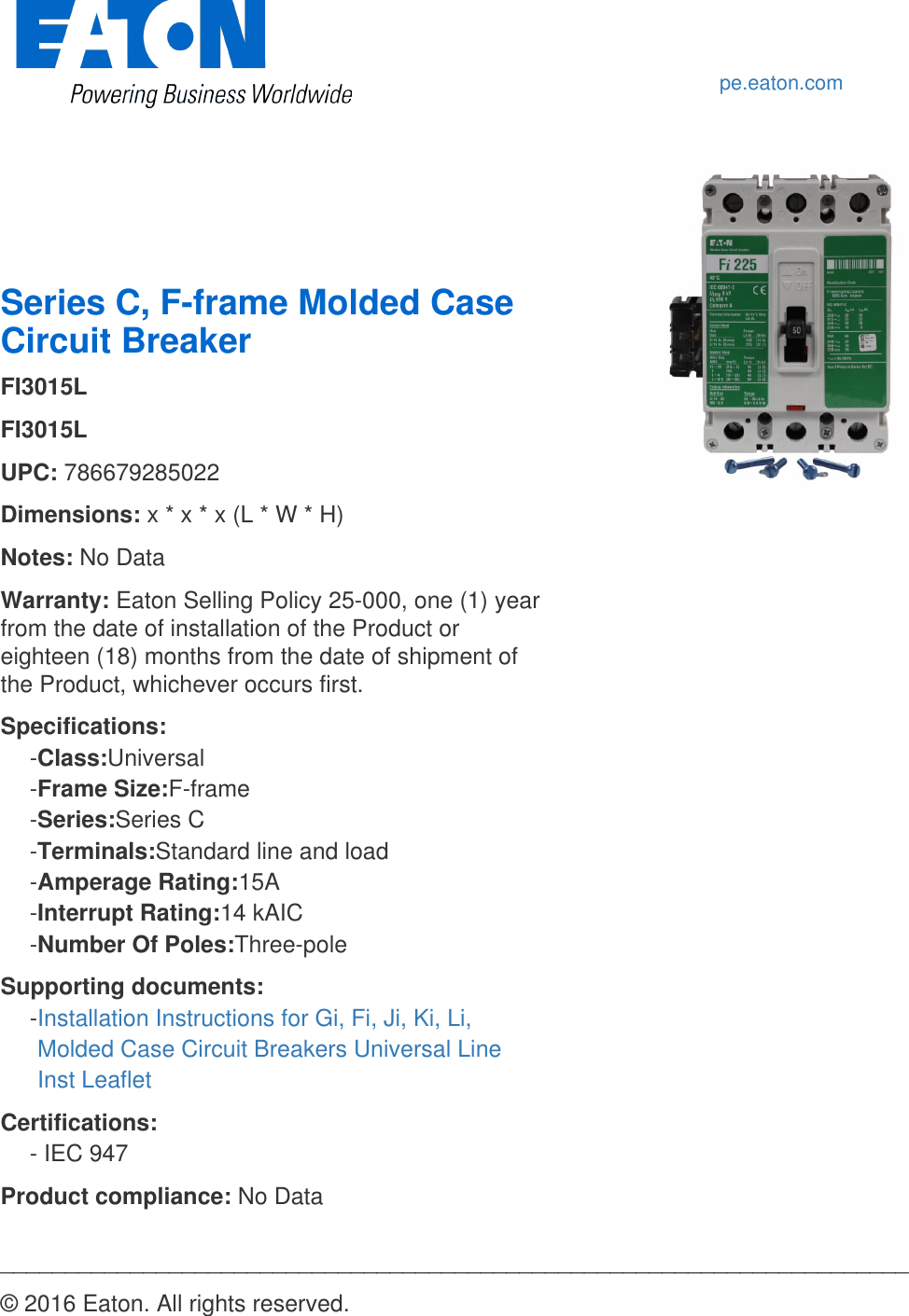 Page 1 of 1 - Eaton - PowerEdge