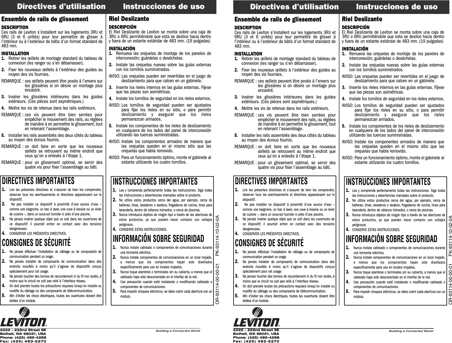 Page 2 of 2 - Rail Kit  Installation Directions