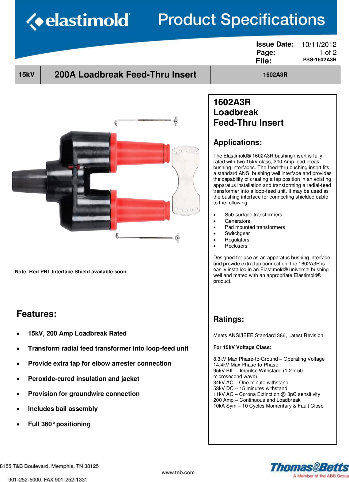 Page 1 of 2 - Product Detail Manual