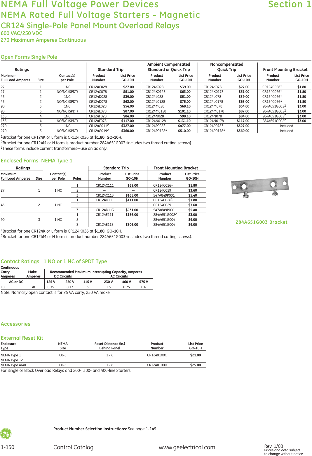 Page 1 of 2 - GE Control Catalog - Section 1  Brochure