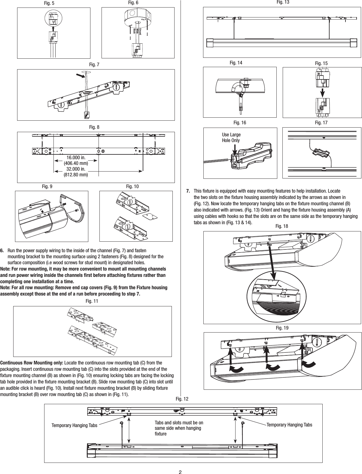 Page 2 of 8 - Metalux 4CWPLD4040C Instruction Sheet  Installation Directions