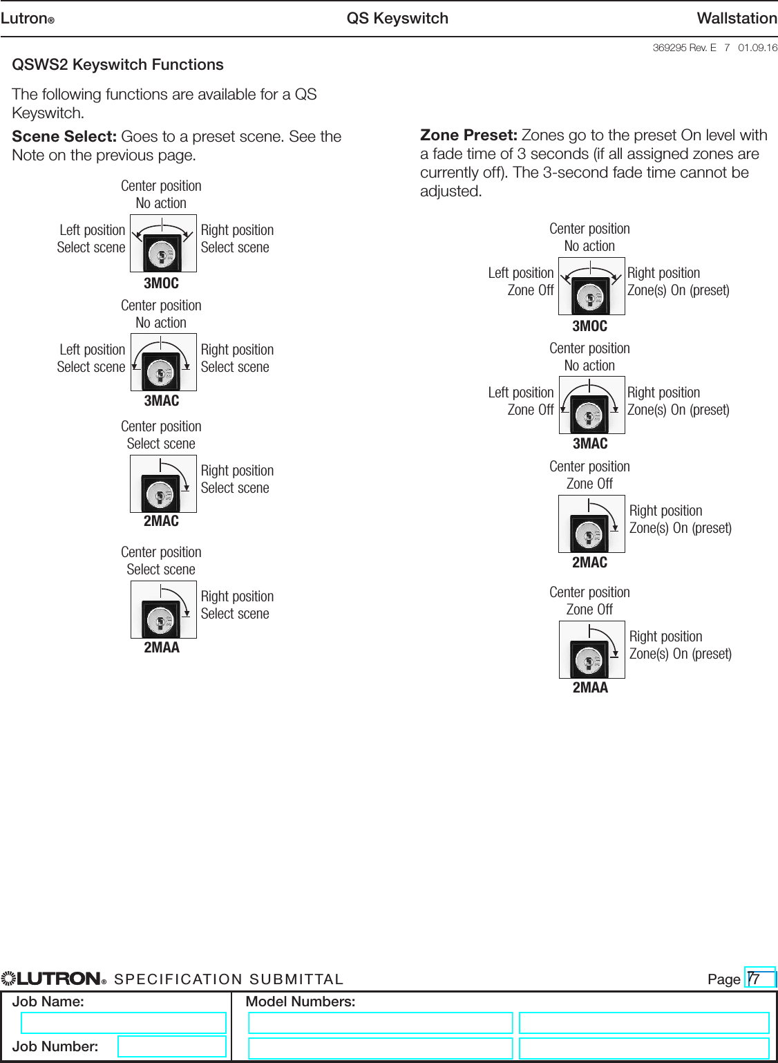 Page 7 of 9 - QS Keyswitch Wallstation (369295) Brochure