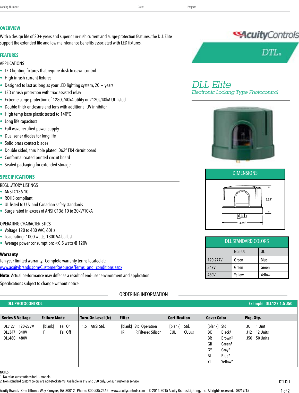 Page 1 of 2 - Product Detail Manual 