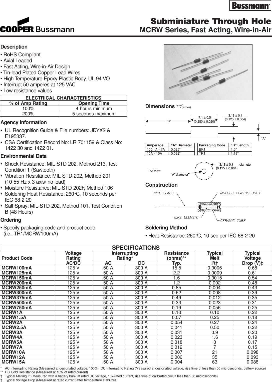 Page 1 of 2 - OC-2534 MCRW Spec Sheet