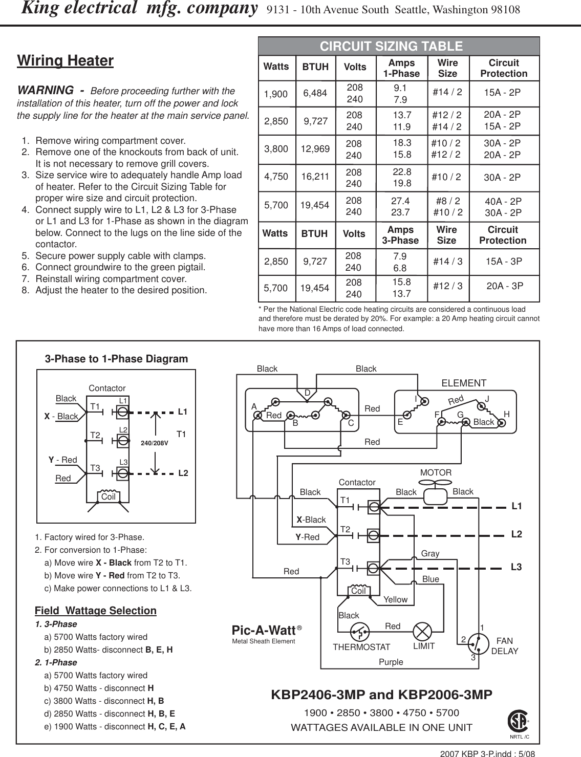 2007 KBP2406 Installation Directions