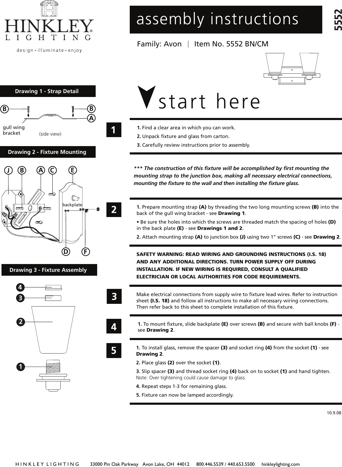 Page 1 of 2 - 5552  Installation Directions