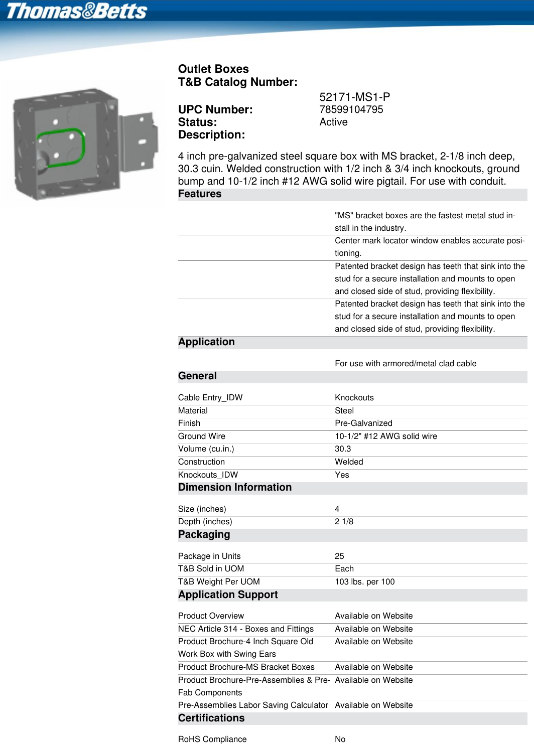 Page 1 of 2 - Product Detail Manual