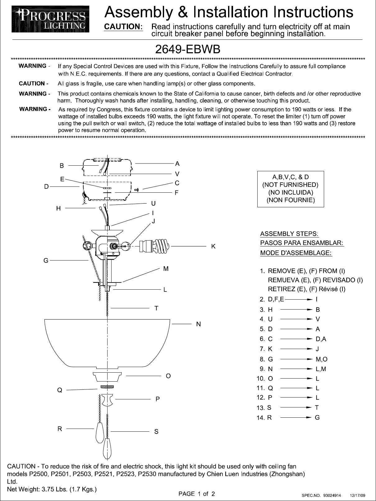 93024914_B Installation Directions